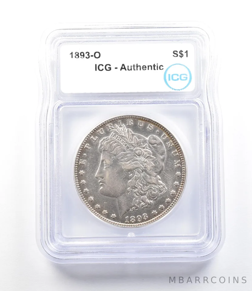1893-O Morgan Silver Dollar Authentic ICG *9667