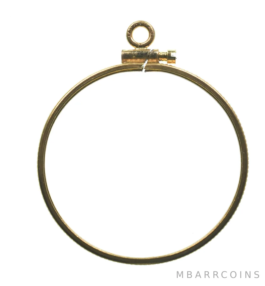 12K 28mm Gold Filled US Large Cent Coin Bezel Pendant Frame Edge *1274