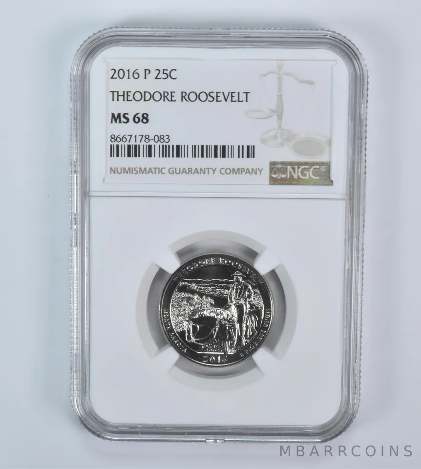 2016-P Washington Quarter ATB Theodore Roosevelt MS68 NGC