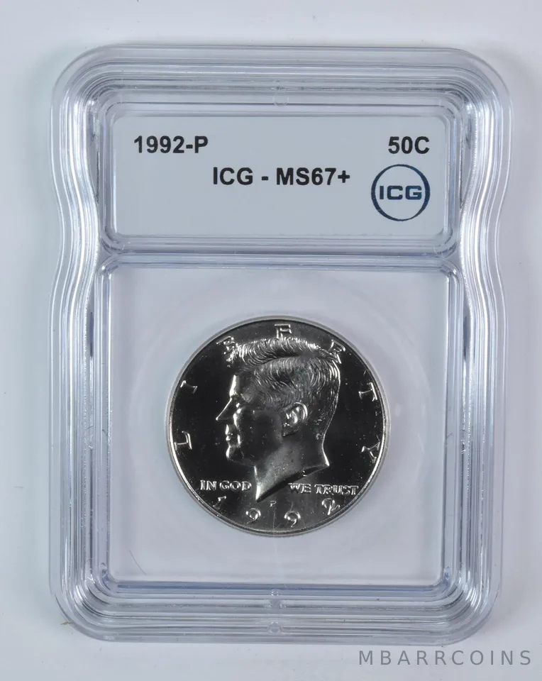 1992-P Kennedy Half Dollar MS67+ ICG