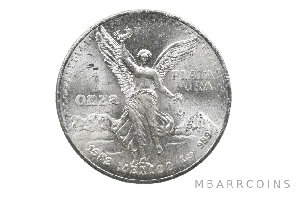 1982 Mexico 1 Onza Libertad .999 1 Oz Silver