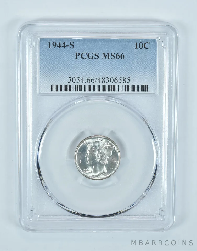 1944-S Mercury Dime MS66 PCGS Blue Label
