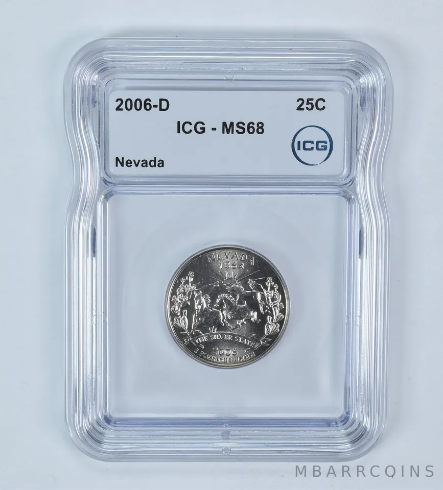 2006-D Washington State Quarter Nevada MS68 ICG
