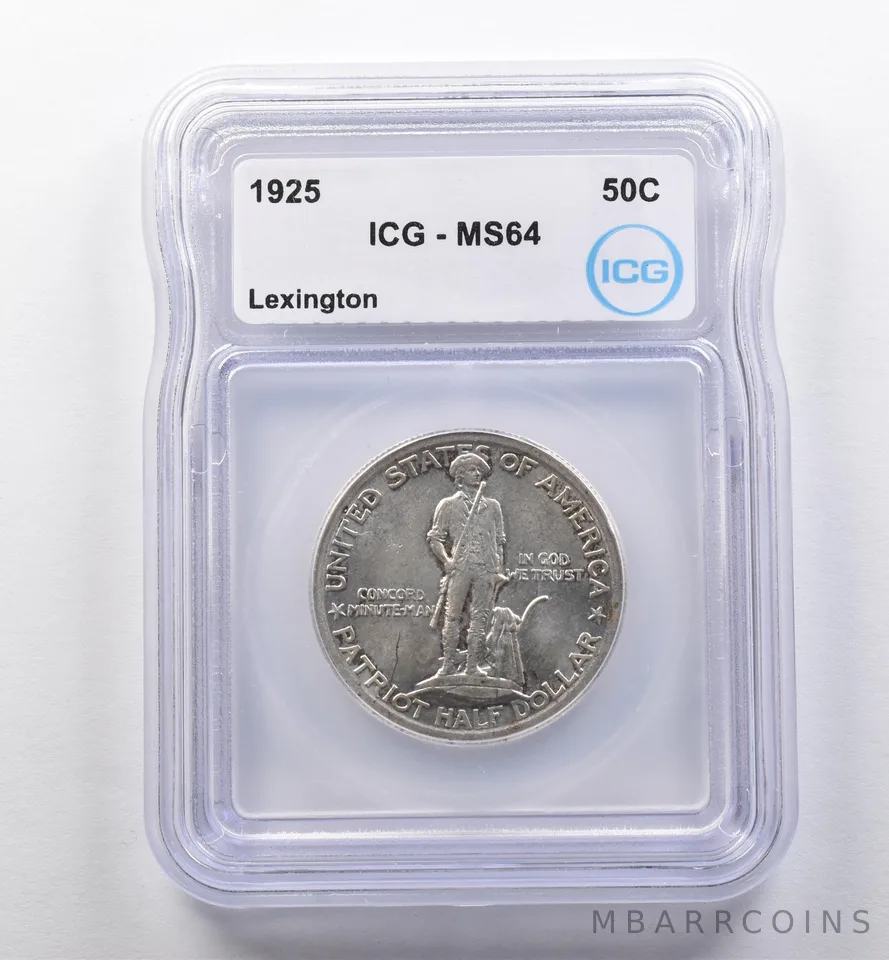 1925 Lexington Commemorative Half Dollar MS64 ICG *2313
