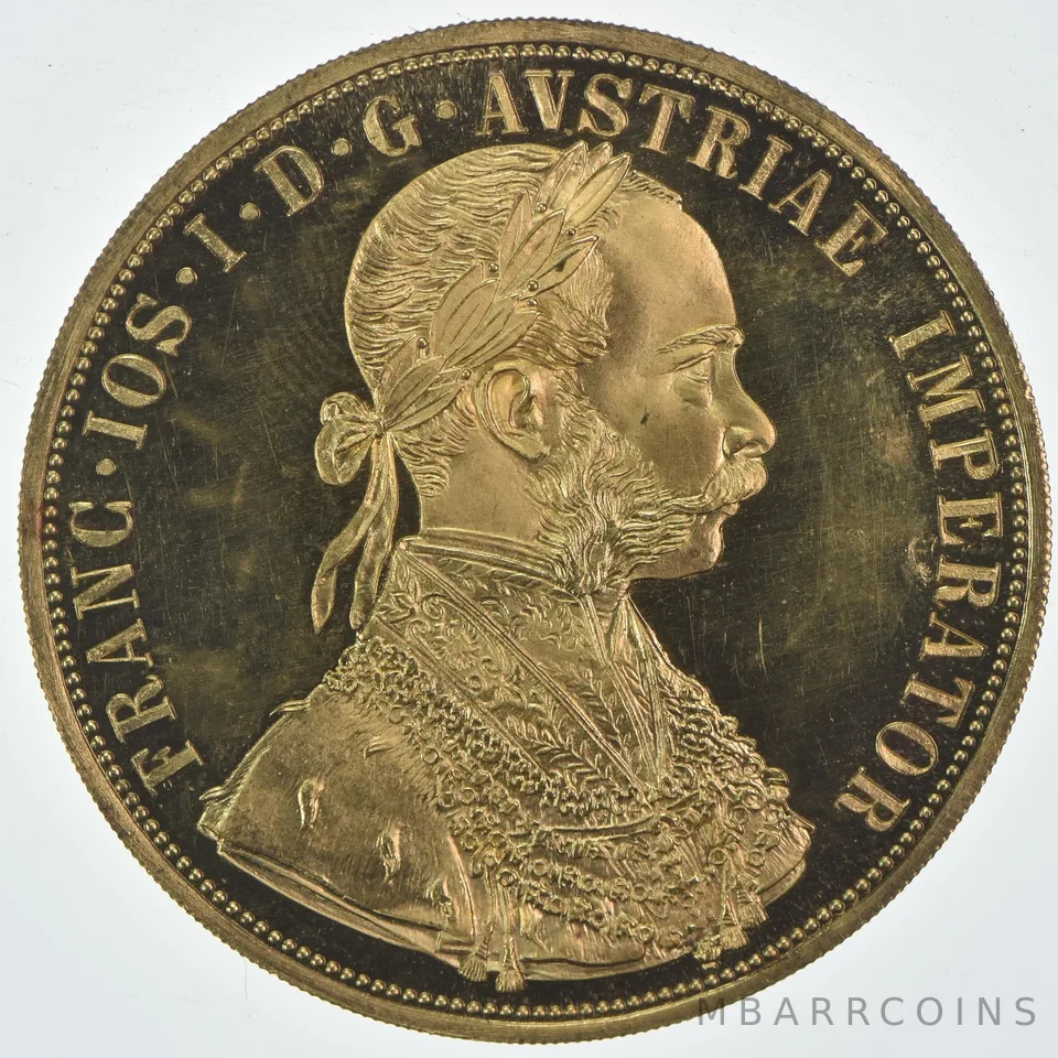 1915 Austria 4 Ducat Gold Restrike