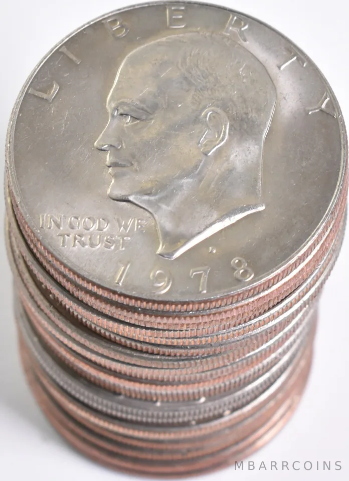 (20) 1978-D AU/BU/Unc Eisenhower Ike Dollar Clad Roll Lot