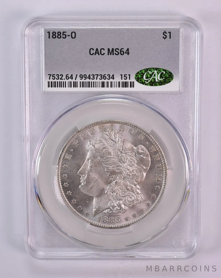 1885-O Morgan Silver Dollar MS64 CAC CACg
