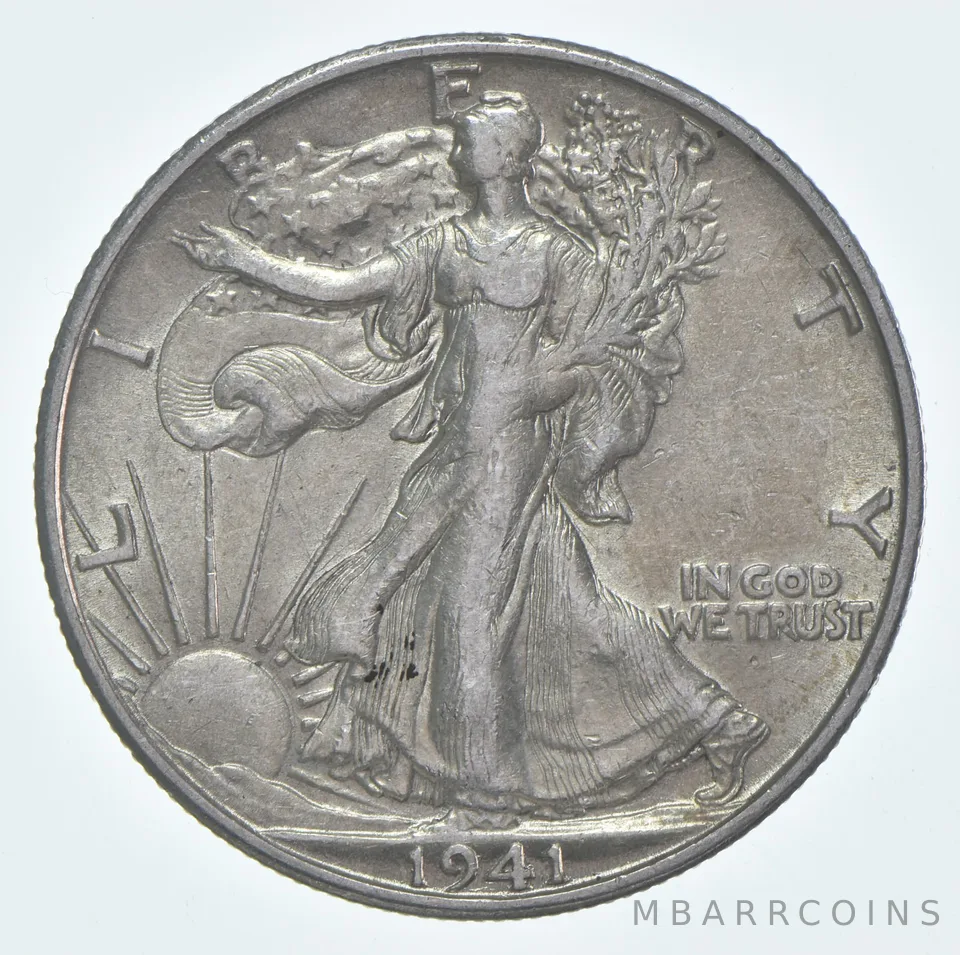 CHAU 1941-S Walking Liberty Half Dollar Choice AU 90% Silver (1pc)