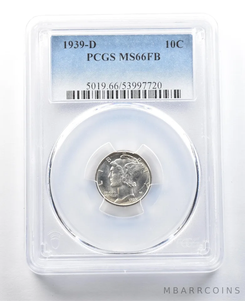 1939-D Mercury Dime MS66 FB PCGS *3483