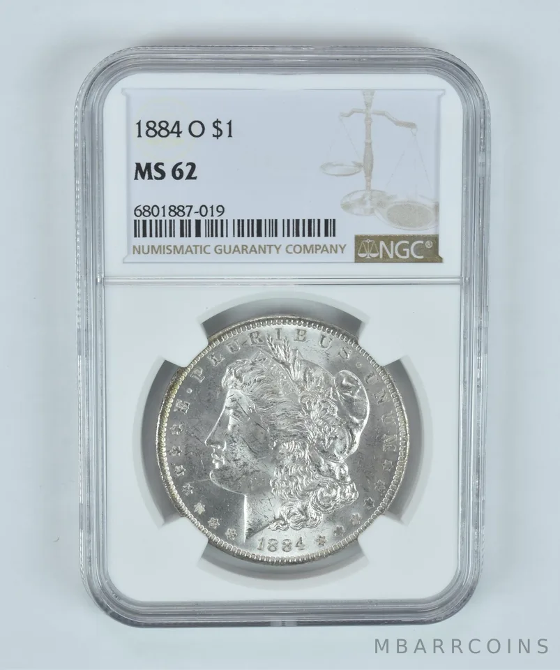MS62 1884-O Morgan Silver Dollar NGC Beautifully Toned *1982