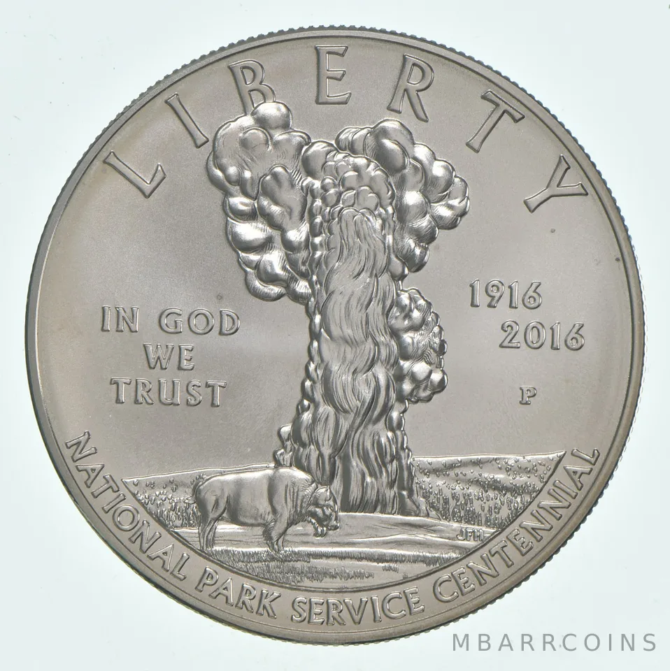 2016-P Unc National Park Commemorative Silver Dollar $1