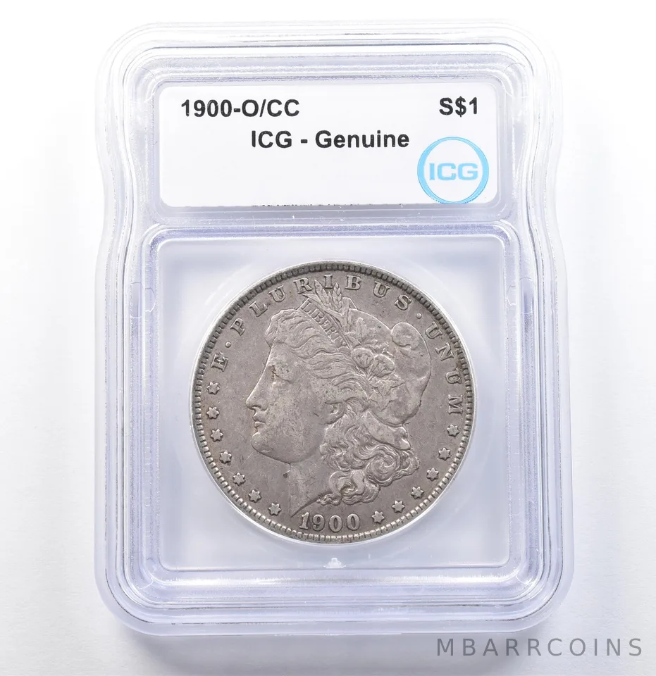 1900-O/CC Morgan Silver Dollar Genuine ICG *9822