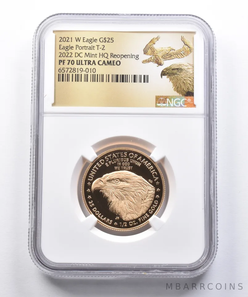 PF70 2021-W $25 American Gold Eagle T-2 2022 DC Mint HQ NGC *4251