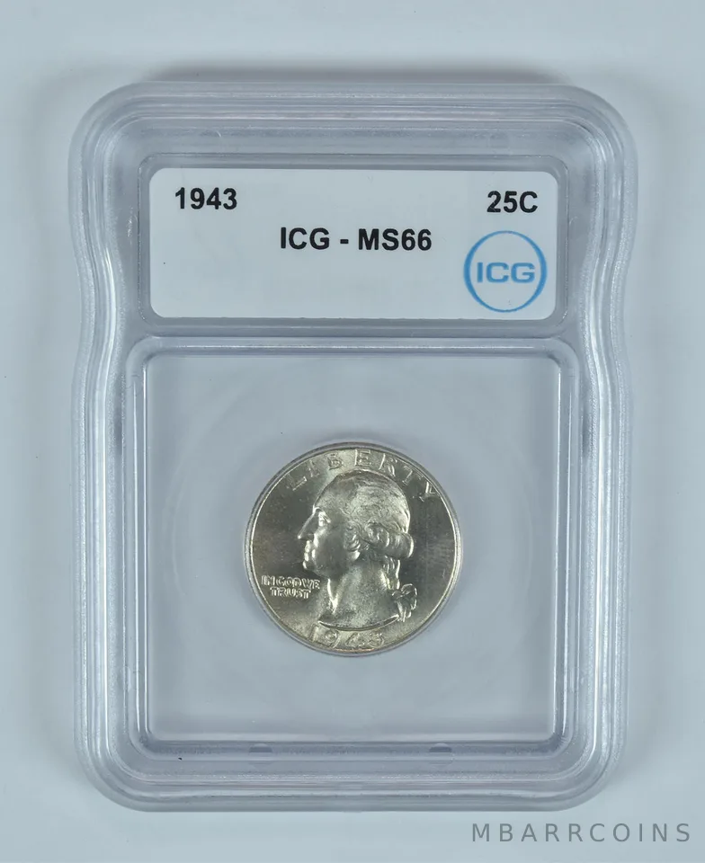 1943 Washington Quarter MS66 ICG