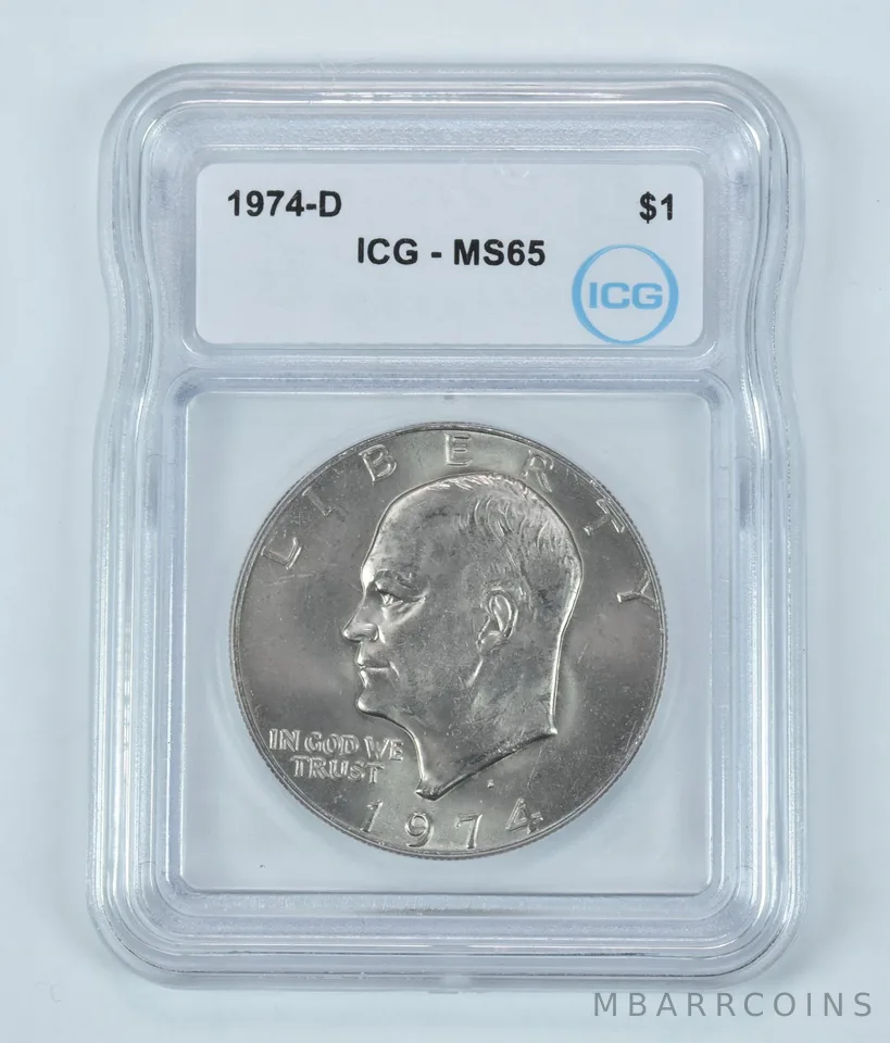 1974-D Eisenhower $1 MS65 ICG