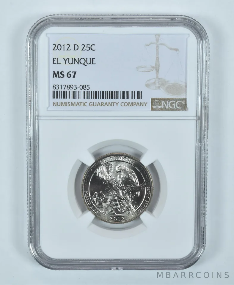 2012-D Washington Quarter ATB El Yunque America The Beautiful MS67 NGC