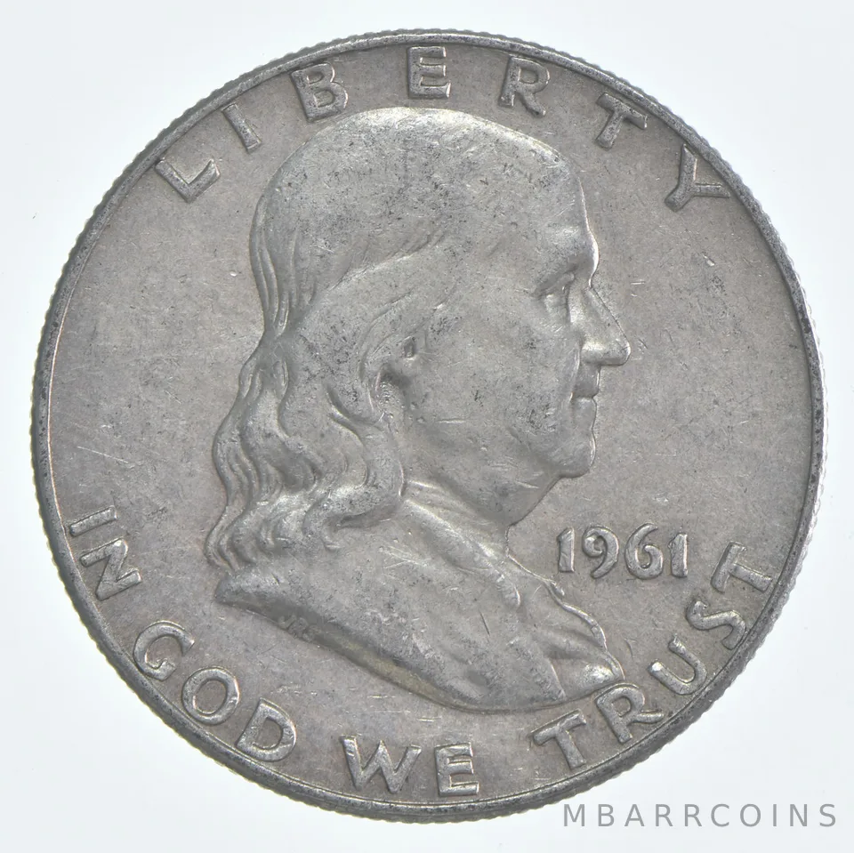 1961-D Franklin Half Dollar Circulated 90% Silver (1pc)