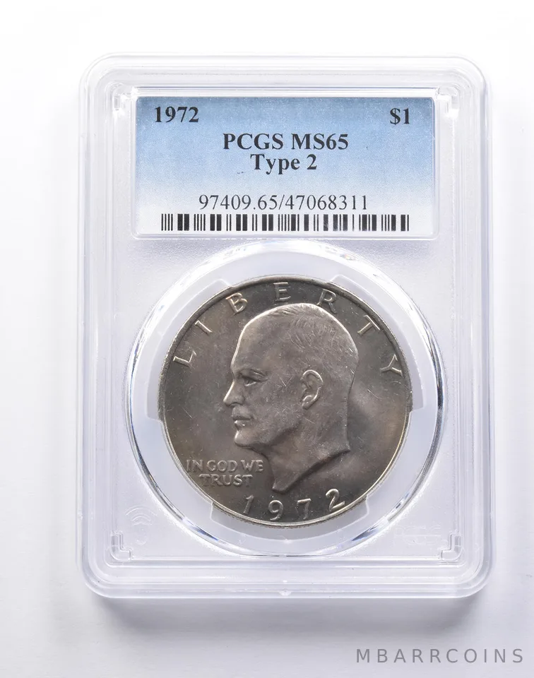 MS65 1972 Type 2 Eisenhower Dollar PCGS a1428