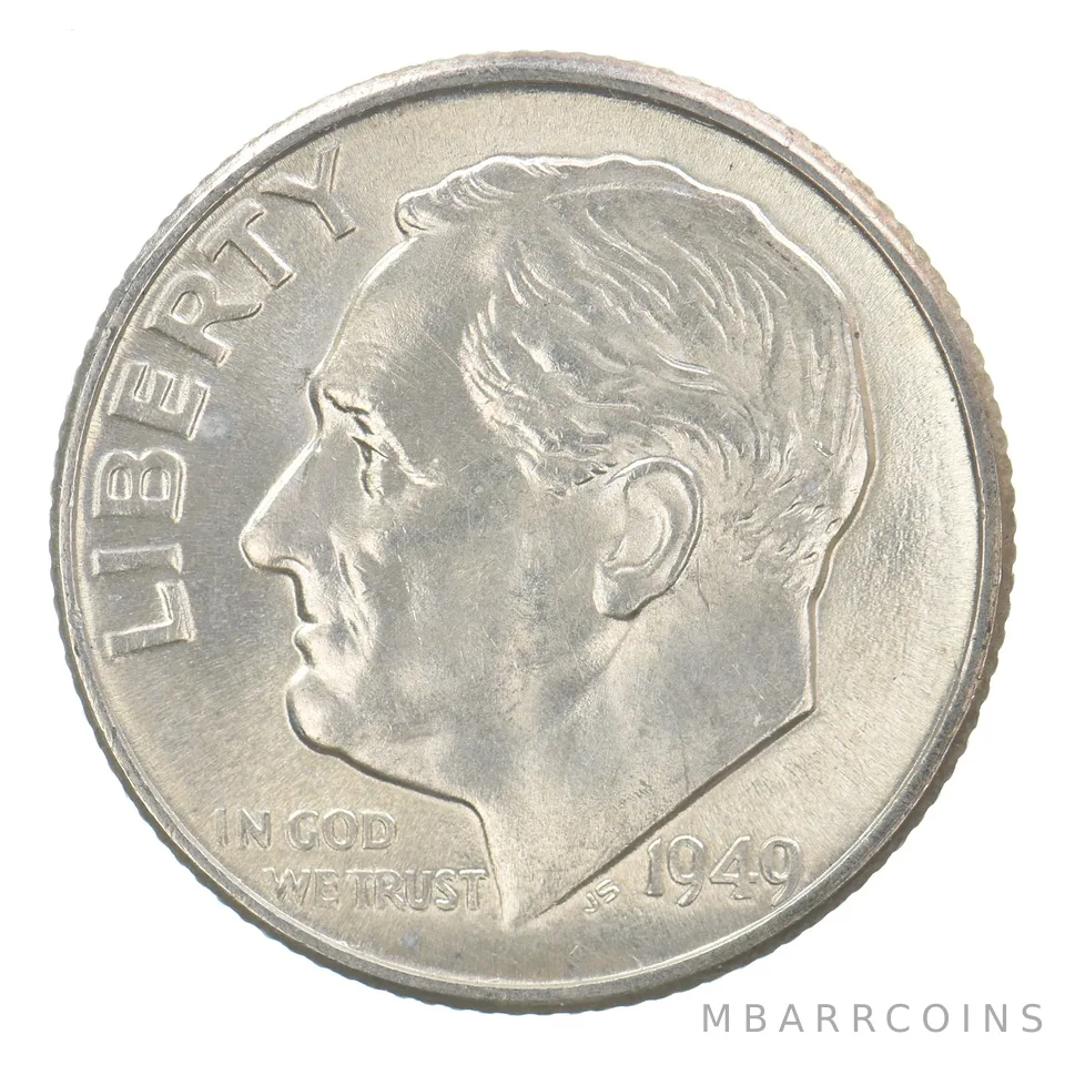 1949 Roosevelt Dime Beautiful Tone *9538