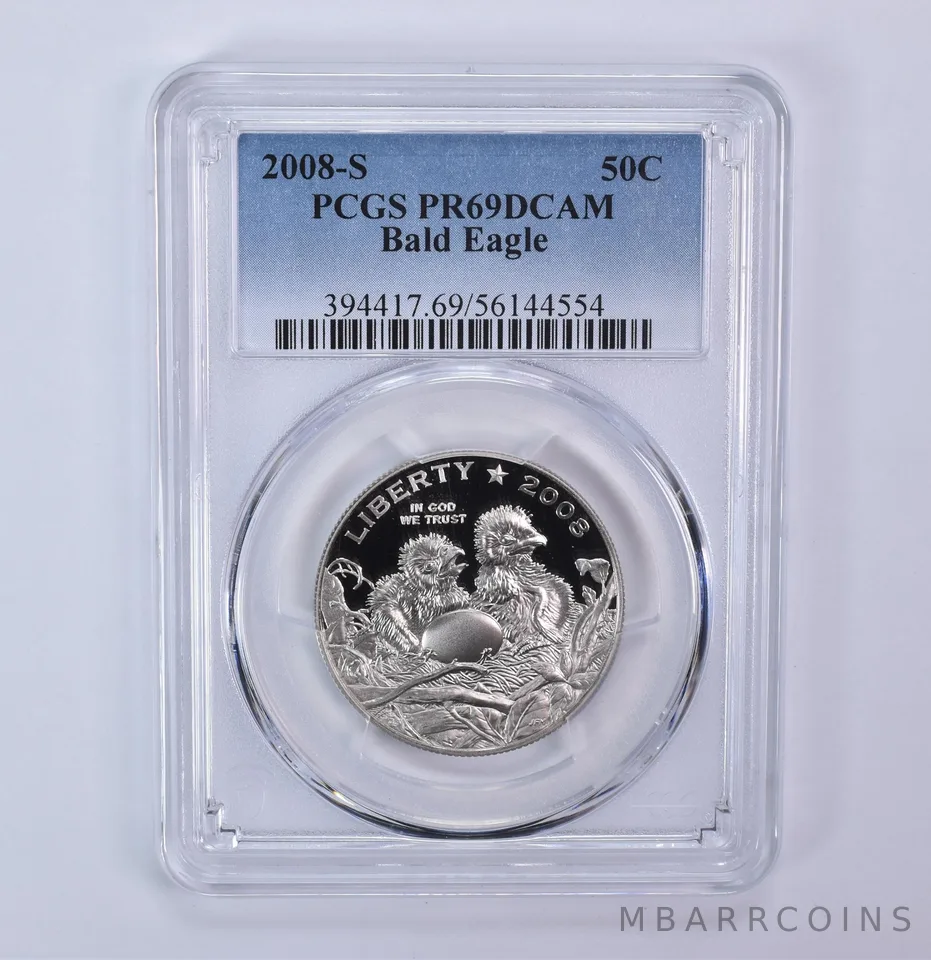 2008-S Bald Eagle Commemorative Half Dollar PR69 DCAM PCGS
