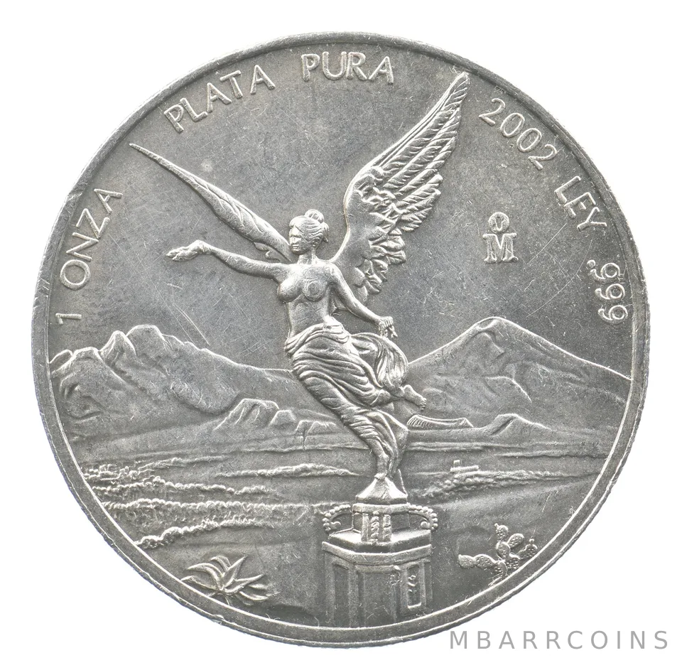 2002 Mexico Mo 1 Onza Silver Libertad *6641