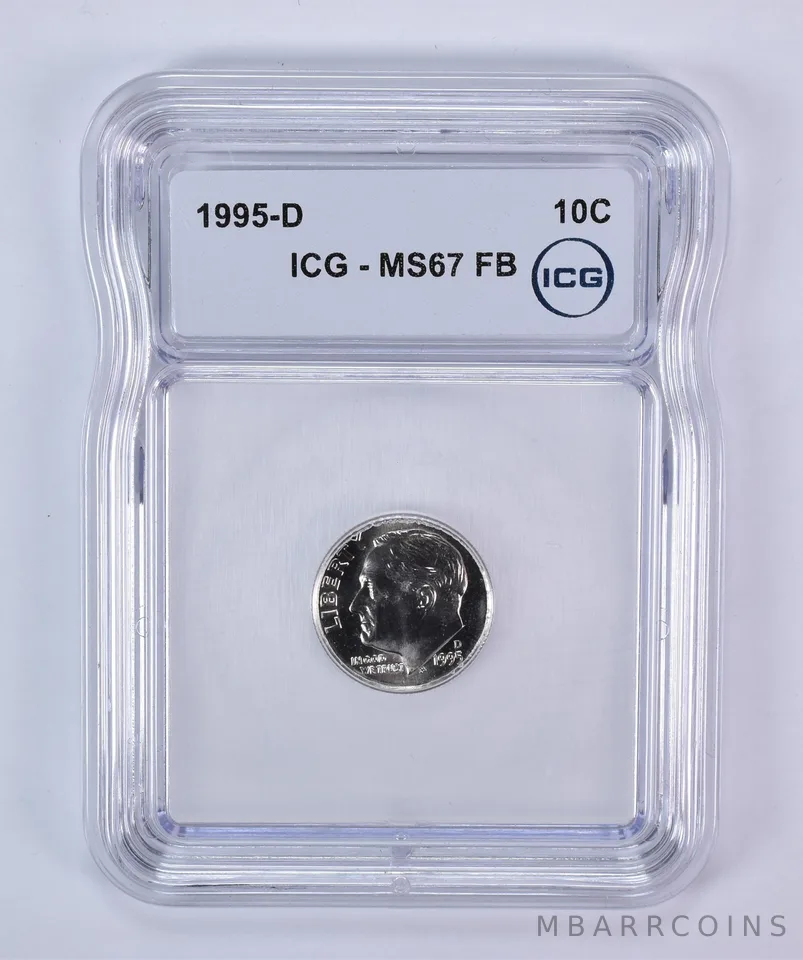 1995-D Roosevelt Dime MS67 FB ICG