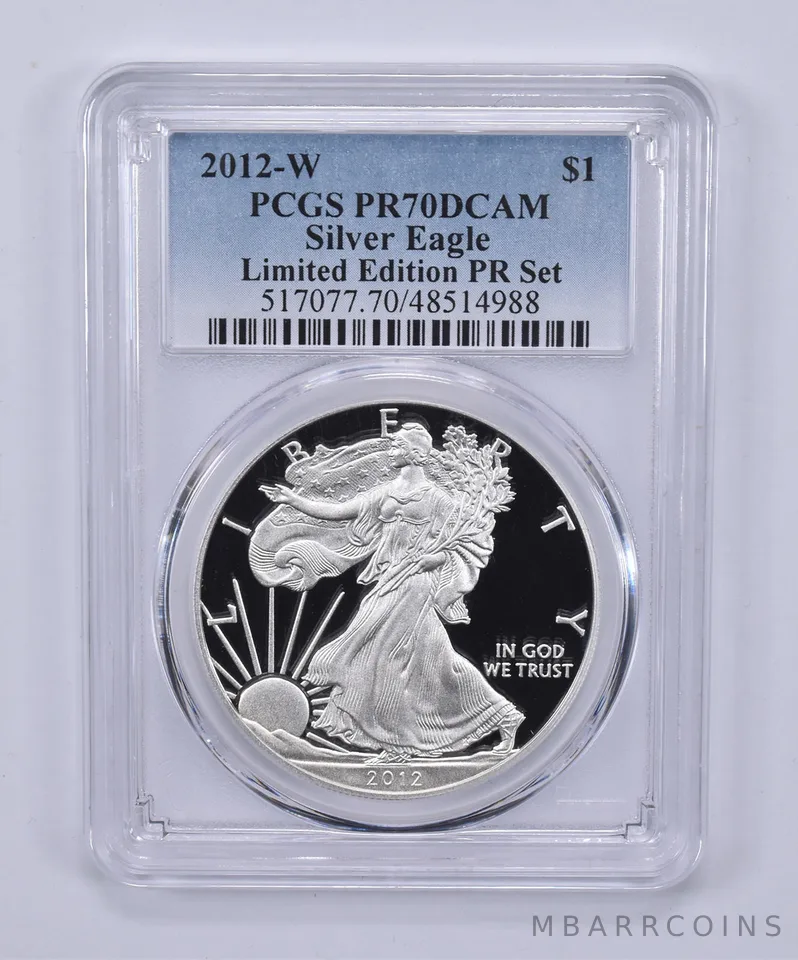 2012-W American Silver Eagle Limited Edition Set PR70 DCAM PCGS Blue Label