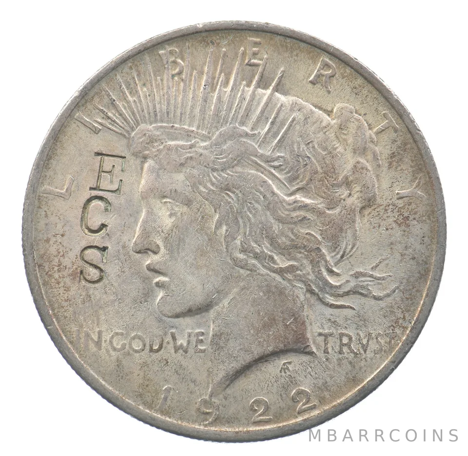 1922 Peace Silver Dollar ECS Counterstamp a2274