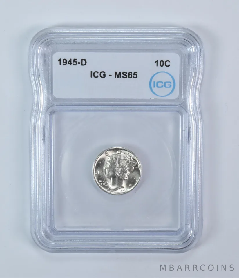 1945-D Mercury Dime MS65 ICG