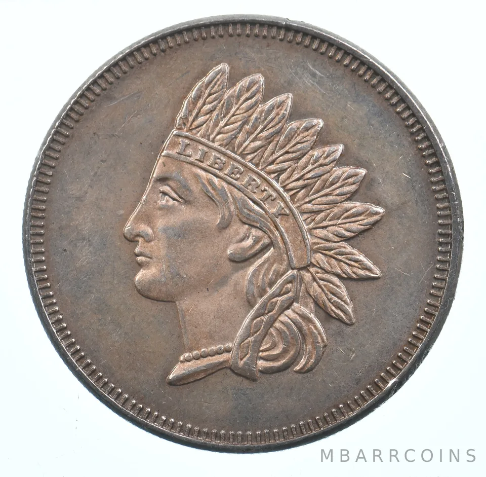 VINTAGE Art Bar/RoundIndian Head Pattern 1 Oz. .999 SilverOne Troy Ounce *875