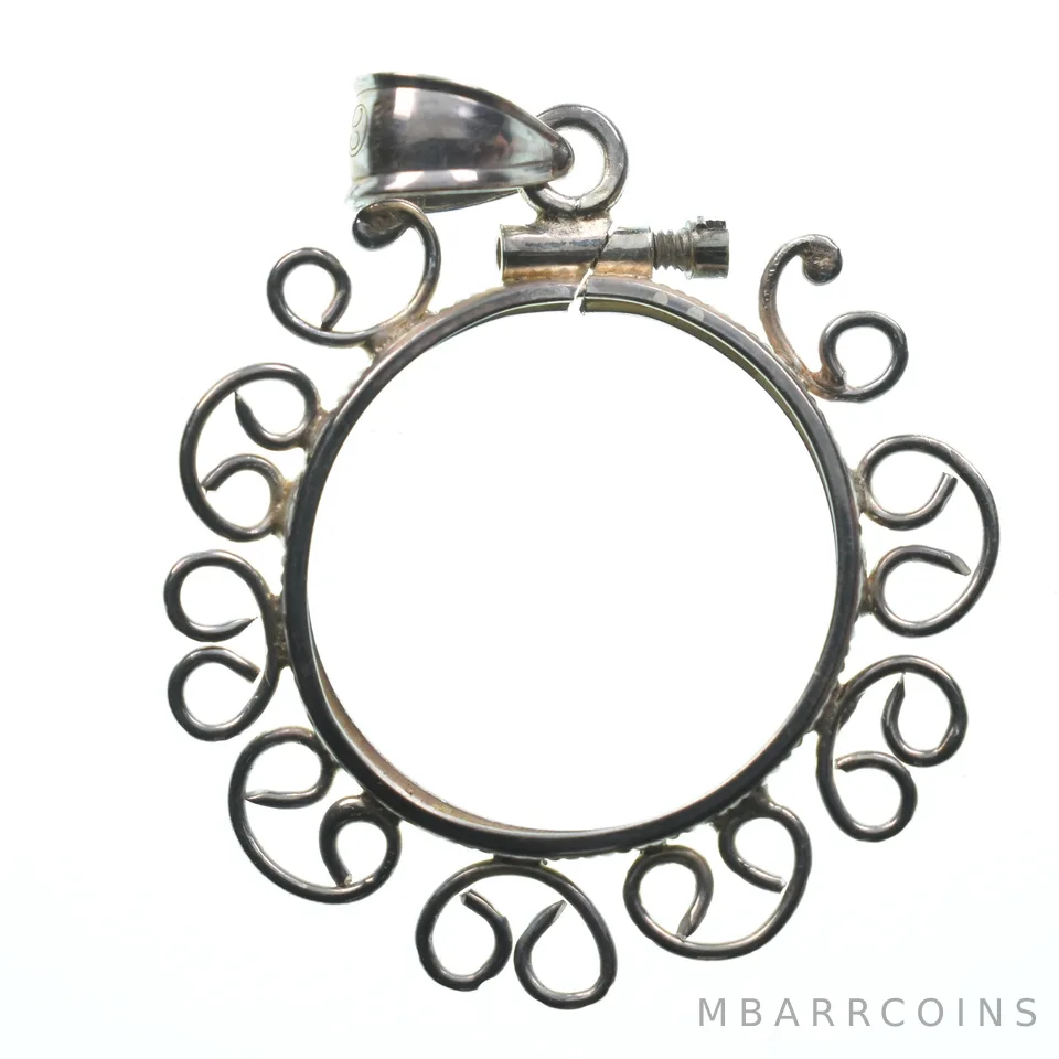 Sterling Silver 19 MM US Penny Coin Bezel Pendant Frame Edge *2370