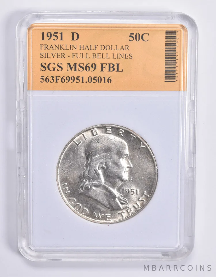 1951-D Franklin Silver Half Dollar *1787