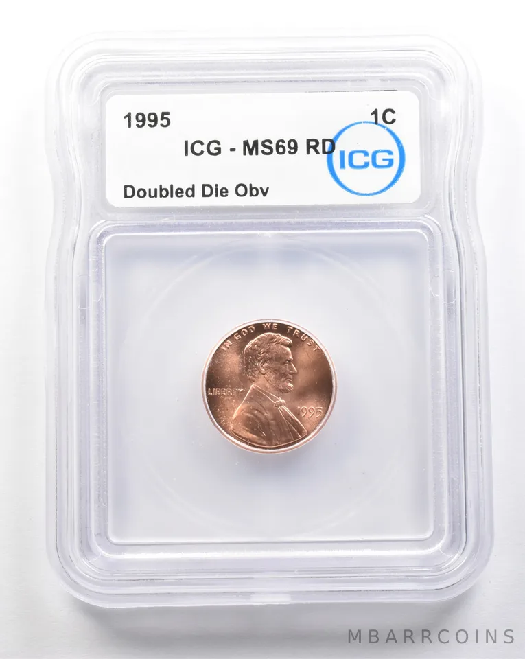 1995 Lincoln Memorial Cent Doubled Die Obverse MS69 RD ICG *7408