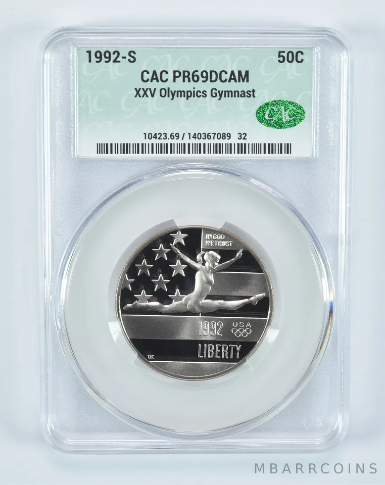 1992-S Olympic Gymnastics Commemorative Half Dollar PR69 DCAM CAC CACg