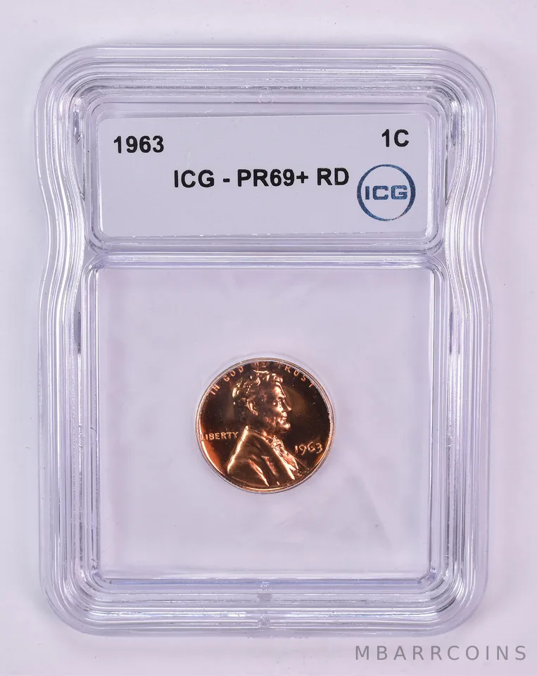1963 Lincoln Memorial Cent PR69+ RD ICG