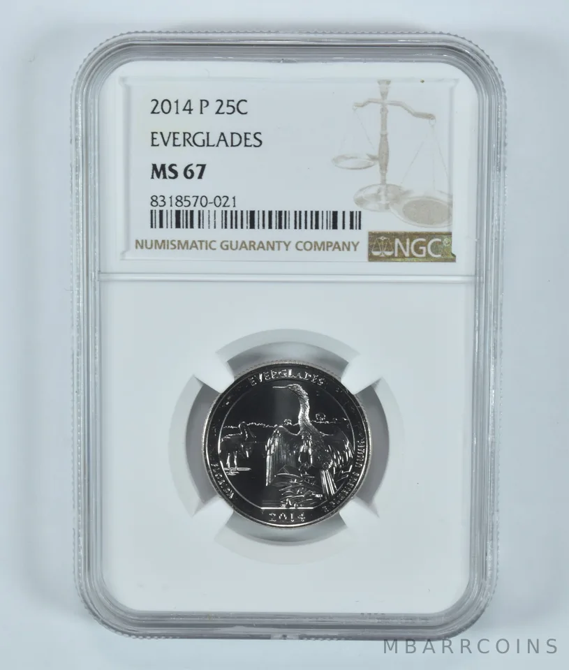 2014-P Washington Quarter Everglades America The Beautiful MS67 NGC