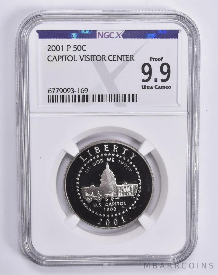 2001-P Capitol Visitor Center Commemorative Half Dollar Proof 9.9 NGCX