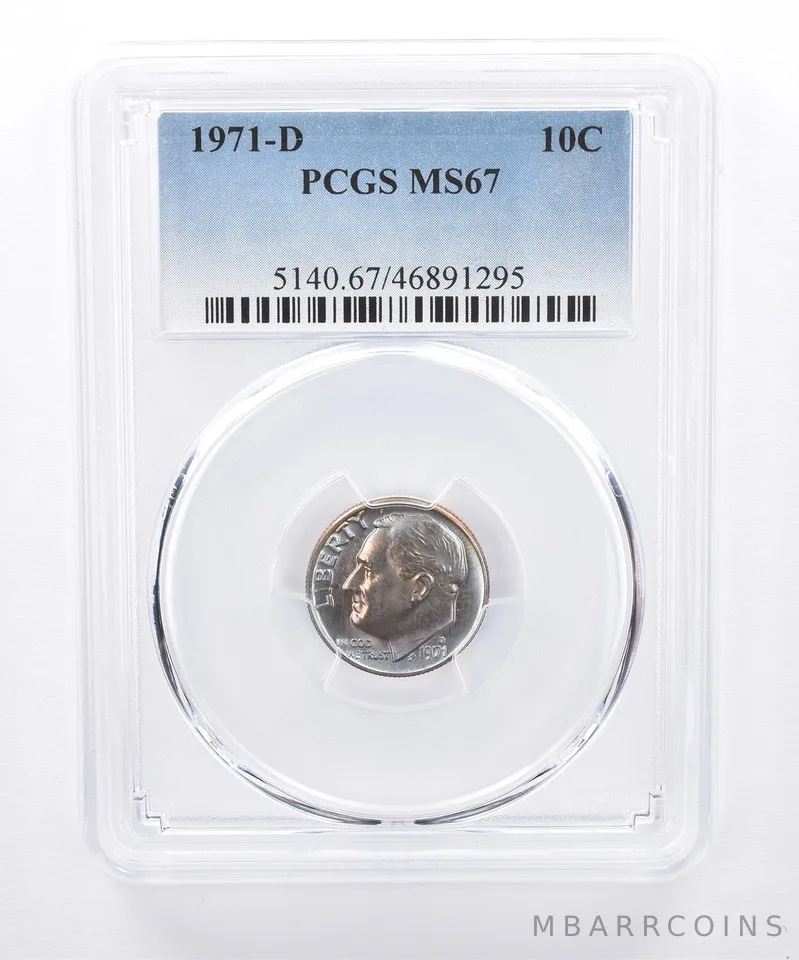 1971-D Roosevelt Dime MS67 PCGS Beautiful Tone *8319