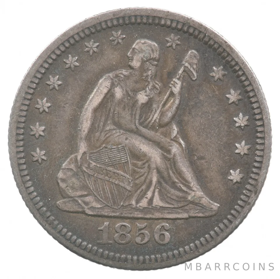 1856 Seated Liberty Quarter a8877