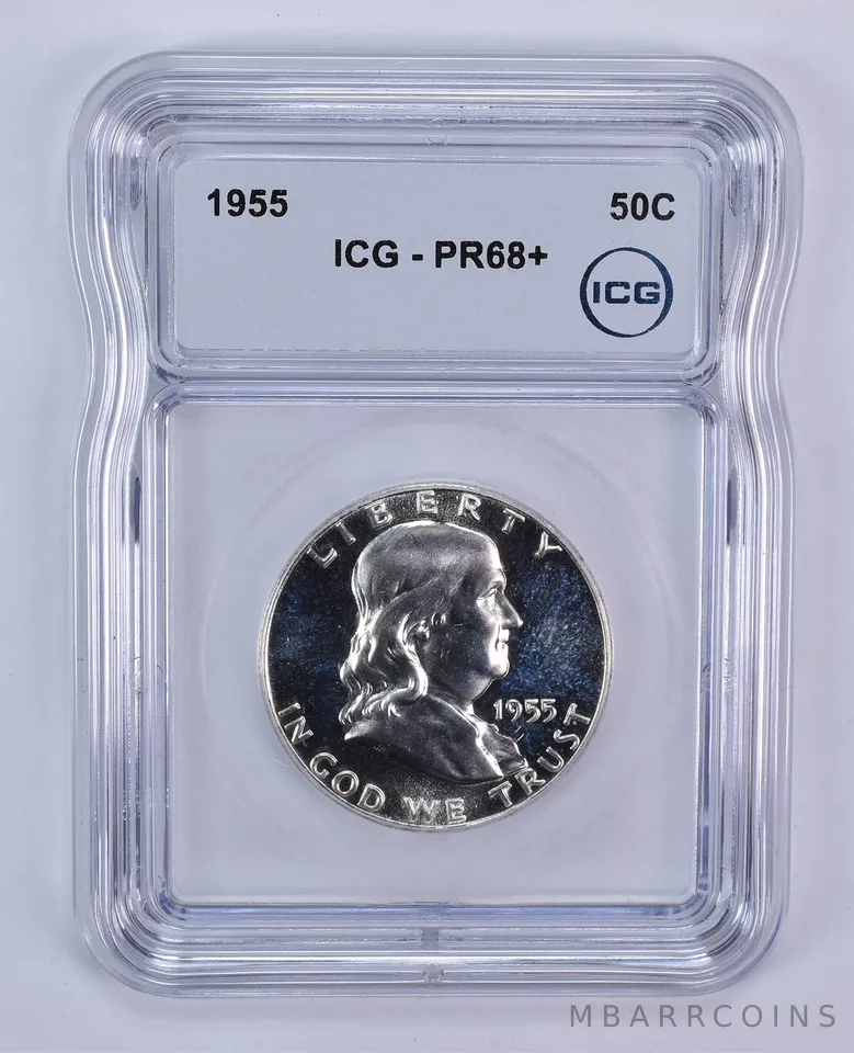 1955 Franklin Half Dollar PR68+ ICG