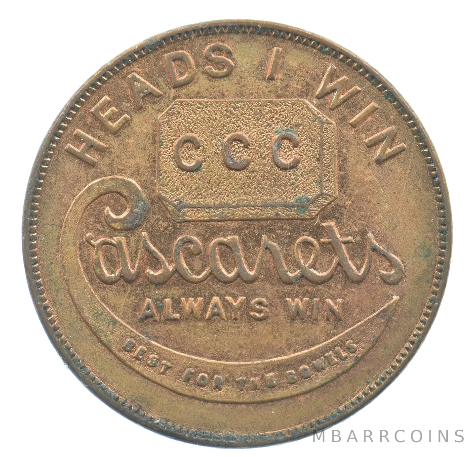 Vintage Cascarets Advertising Token Always Win *2537
