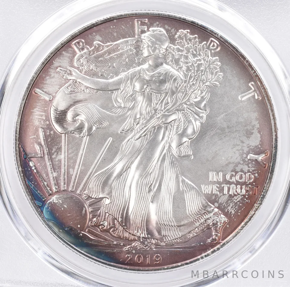 2019 American Silver Eagle MS67 PCGS Beautiful Tone *1345