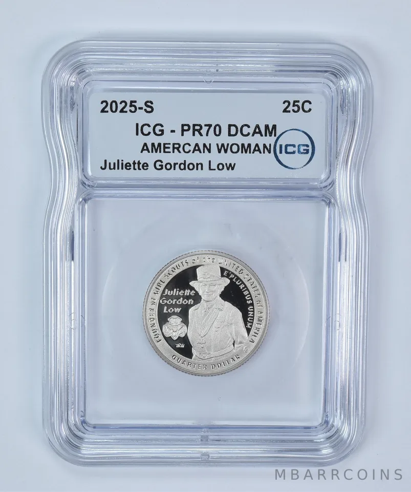 2025-S American Women Quarter Juliette Gordon Low PR70 DCAM ICG