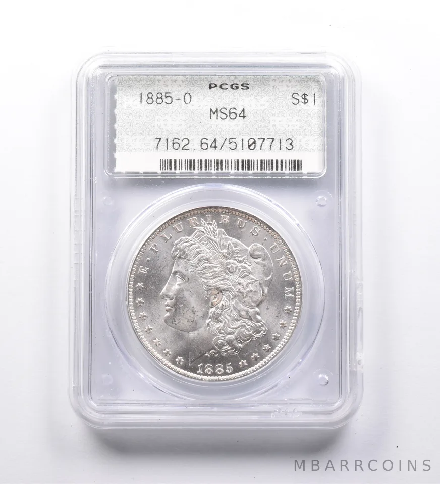 MS64 1885-O Morgan Silver Dollar PCGS DOILY LABEL Rattler *9665