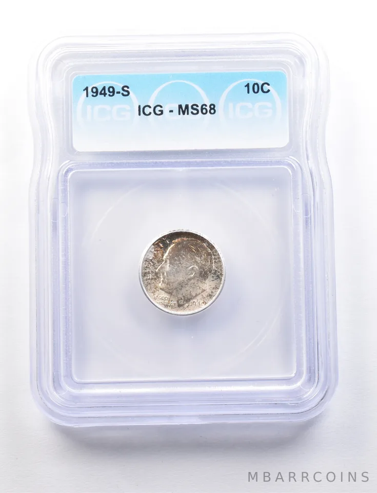 1949-S Roosevelt Dime MS68 ICG *7717