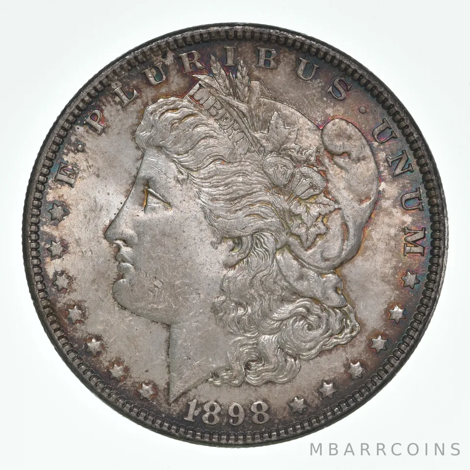 1898 Morgan Silver Dollar Toned Great Color! *4500