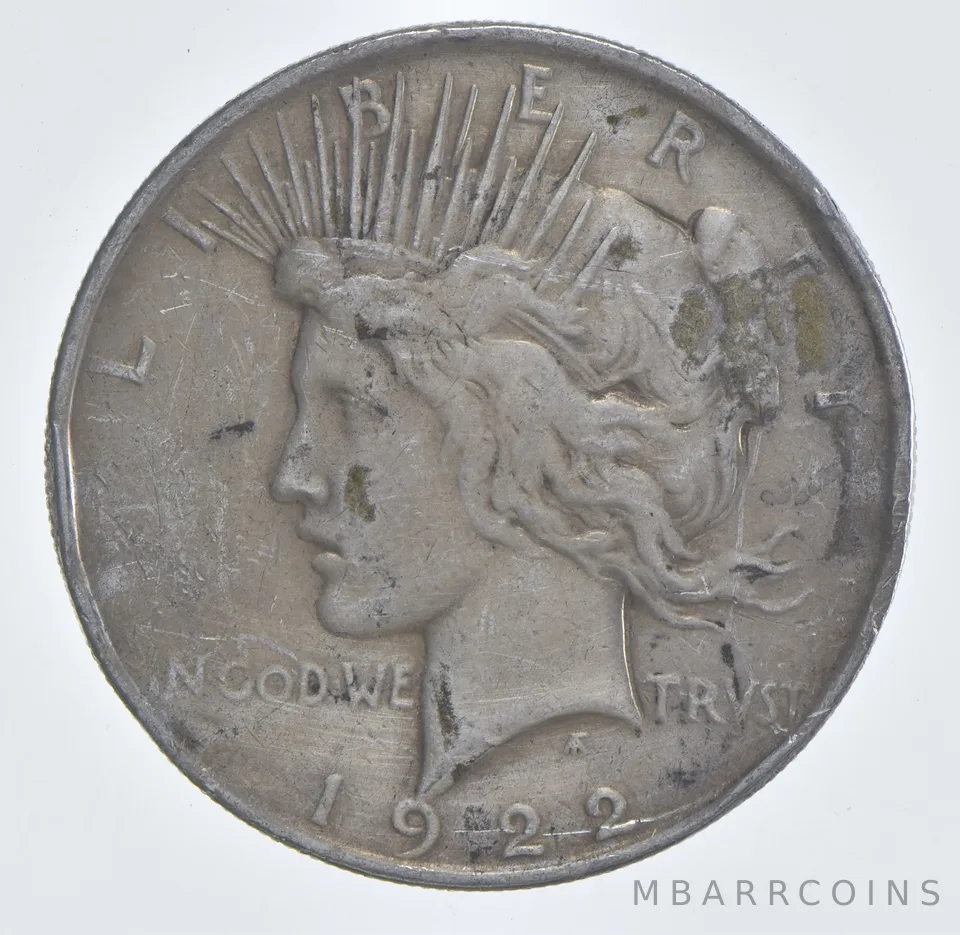 Better - 1922 Peace Silver Dollar - 90% US Coin *637