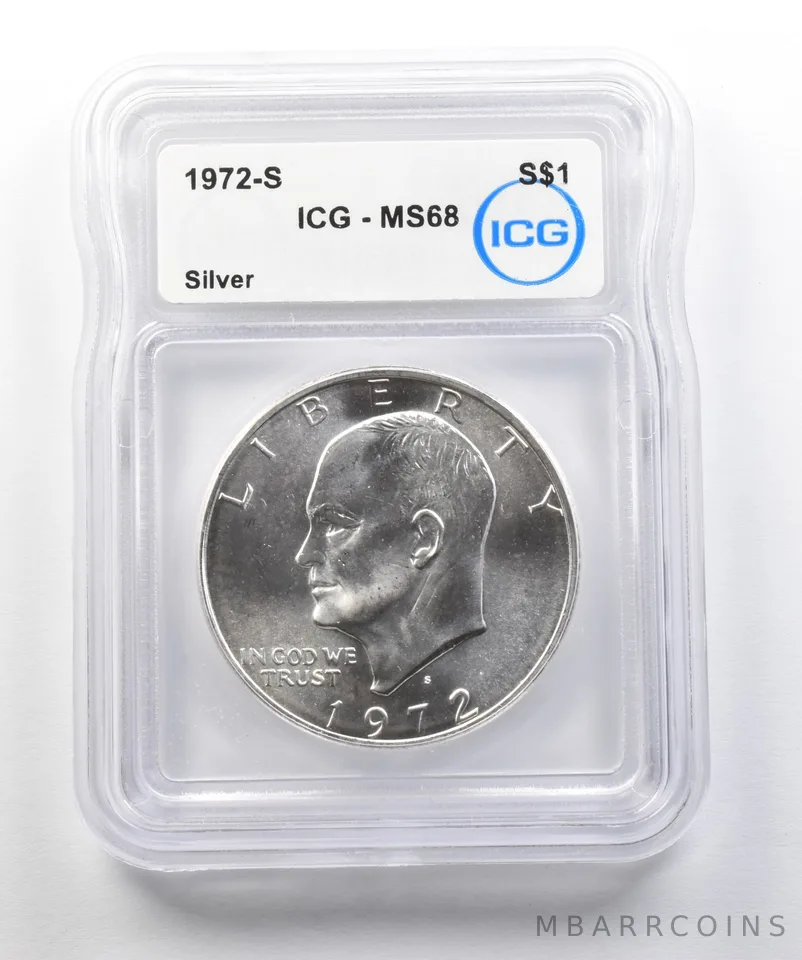 1972-S Eisenhower Dollar Silver MS68 ICG *8346