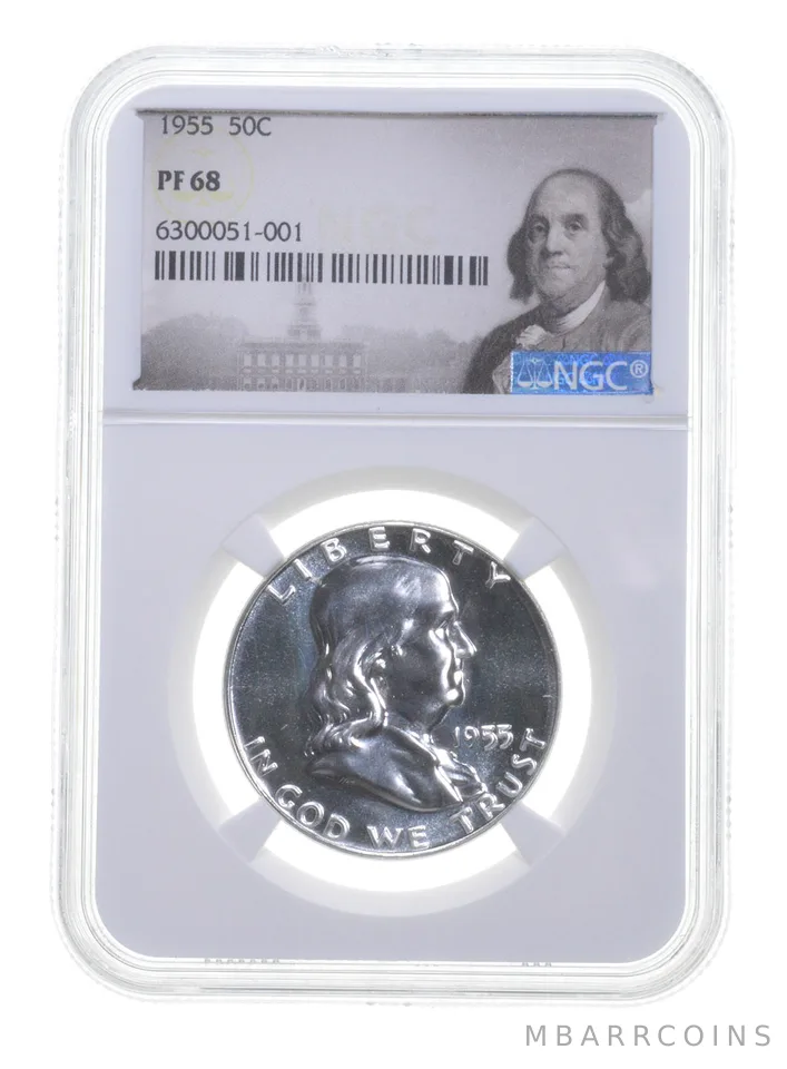 1955 Franklin Half Dollar PF68 NGC Special Label