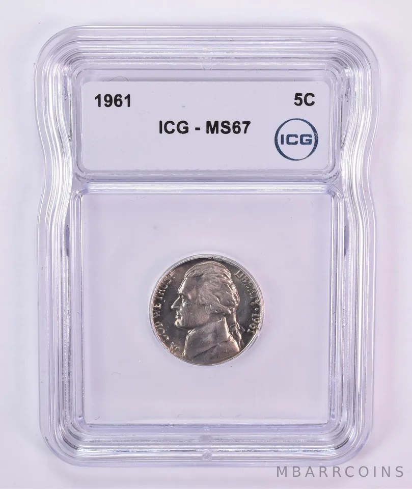 1961 Jefferson Nickel MS67 ICG
